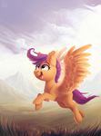  2014 equine female friendship_is_magic grass hair locksto mammal my_little_pony outside pegasus purple_eyes purple_hair scootaloo_(mlp) solo tongue tongue_out wings 