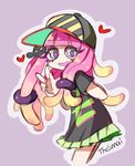  &lt;3 female green_eyes hair looking_at_viewer nintendo pink_hair pink_sclera sea_anemone solo splatoon tentacle_hair tentacles video_games 