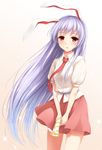  animal_ears bunny_ears extra_ears long_hair purple_hair red_eyes reisen_udongein_inaba solo tokugawa_landine touhou very_long_hair 