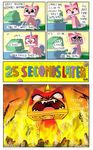  angry blue_eyes blush english_text female fire horn lego open_mouth tears text the_lego_movie unikitty 