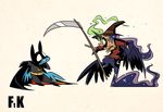  2015 batman batman_(series) blue_eyes blue_hair clothing costume cutie_mark equine female fluttershythekind friendship_is_magic glowing hair horn mammal mask mgic my_little_pony princess_luna_(mlp) rainbow_dash_(mlp) scarecrow_(batman) sparkles syth winged_unicorn wings 