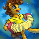  2015 accordion cheese_sandwich_(mlp) earth_pony equine feral friendship_is_magic horse karol_pawlinski male mammal musical_instrument my_little_pony pony smile 