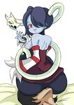  1girl ass detached_sleeves huge_ass juudai leviathan_(skullgirls) simple_background sitting_on_face skullgirls squigly_(skullgirls) stitched_mouth zombie 