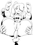  anal anus ass detached_sleeves huge_ass monochrome penis pussy skullgirls squigly_(skullgirls) stitched_mouth thecon zombie 