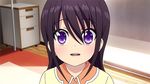  1girl animated animated_gif charlotte_(anime) long_hair nosebleed otosaka_ayumi purple_eyes solo 