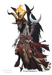  baphomet caprine clothing demon dungeons_&amp;_dragons goat horn male mammal official_art pathfinder robe staff wings 