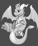  animal_genitalia anus black_and_white digital_media_(artwork) dragon erection genital_slit horn lying male monochrome on_back penis reclining slit solo spread_wings spyro spyro_the_dragon tapering_penis the_secret_cave tongue tongue_out video_games wings 