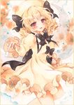  :d blonde_hair bow colored_pencil_(medium) dress drill_hair hat luna_child marker_(medium) open_mouth potto red_eyes short_hair smile touhou traditional_media wings 