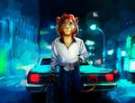  2015 anthro blue_eyes car clothed clothing craeque drive evilkitty3 feline fur hair lion long_hair male mammal movie red_hair solo 