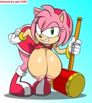  2015 adc1309 amy_rose anthro areola big_breasts breasts daredemon7000 erect_nipples female hedgehog huge_breasts mammal nipples smile solo sonic_(series) 