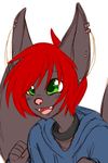  anthro bat character fan_character freeze-pop88 green_eyes hair male mammal red_hair 