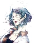 air_bubble bubble closed_eyes glasses old_woman original sanctuary-of-apricot short_hair solo underwater 