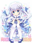  azumi_kazuki blue_eyes blue_hair copyright_name dress gloves gochuumon_wa_usagi_desu_ka? hair_ornament hairclip kafuu_chino long_hair looking_at_viewer magical_girl open_mouth puffy_sleeves tippy_(gochiusa) white_legwear x_hair_ornament 