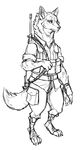  anthro assault_rifle canine clothed clothing dog gun guoh looking_at_viewer male mammal military ranged_weapon rifle simple_background solo standing weapon 