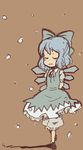  bad_id bad_pixiv_id cirno closed_eyes fujihara sketch snow solo touhou 