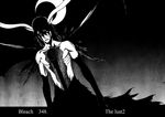  arrancar bleach espada greyscale horns male_focus monochrome solo spoilers ulquiorra_cifer wings 