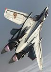  airplane fighter_jet flying highres jet macross macross_frontier mecha military military_vehicle mimura_kaoru no_humans sky variable_fighter vf-25 