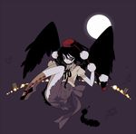  bad_id bad_pixiv_id black_hair black_wings looking_at_viewer red_eyes shameimaru_aya shikimi_(yurakuru) short_hair smile solo touhou wings 