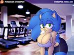 2015 anthro big_breasts breasts cleavage clothed clothing crossgender female hedgehog mammal smile solo sonic_(series) stunnerpony 
