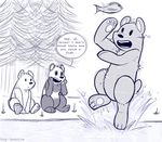  bear comic fish fur grizzly_(character) grizzly_bear ice_bear male mammal marine open_mouth panda panda_(character) polar_bear toy-bonnie tuft we_bare_bears 