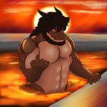  dragon kerespup male muscles nipples water wet 