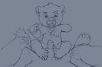  bear brother_bear cobalthusky cub duo foot_fetish footjob koda male male/male mammal penis young 