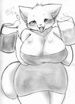  alcohol beer beverage big_breasts breasts cat cocolog feline female food kemono mammal open_mouth towel 