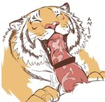  cum feline giraffe_(artist) mammal oral penis tiger 