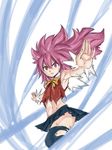  alternate_form armpits dirty fairy_tail frown glaring mashima_hiro midriff miniskirt navel official_art pink_eyes pink_hair pleated_skirt serious simple_background skirt sleeveless solo spiked_hair spoilers thighhighs torn_clothes torn_legwear wendy_marvell zettai_ryouiki 
