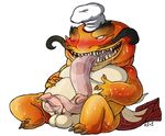  99dead barefoot blush chubby claws erection genital_piercing gums hat league_of_legends male monster muscles nude open_mouth pecs penis piercing sharp_claws sharp_teeth simple_background sitting smile solo spread_legs spreading tahm_kench teeth toe_claws tongue tongue_out video_games white_background 