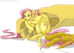  2013 cute cutie_mark discord_(mlp) disembodied_hand draconequus duo equine eyes_closed female feral fluttershy_(mlp) friendship_is_magic hair mammal micro my_little_pony paws pegasus pink_hair size_difference talons thecuriousfool wings 
