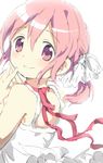  commentary_request highres hitode kaname_madoka mahou_shoujo_madoka_magica pink_eyes pink_hair short_ponytail sketch smile solo 