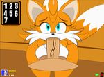  animated balls breasts canine enormous_(artist) fellatio fox looking_at_viewer male mammal miles_prower nipples oral penis sex sonic_(series) 