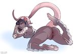  2015 anthro anus black_hair breasts butt female flynx-flink hair horn mammal nipples pussy rat red_eyes rodent solo 