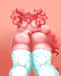  anthro anthrofied big_butt butt cbatie11 clothing fluffy friendship_is_magic hair huge_butt invalid_tag legwear lying my_little_pony pigtails pink_hair pinkie_pie_(mlp) pussy thick_thighs thigh_highs 