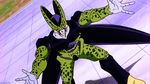  1boy 90s android animated animated_gif armor bug cell_(dragon_ball) dragon_ball dragonball_z exercise insect_wings male_focus pose posing purple_eyes solo spots white_skin wings 