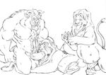  anal balls beast_(disney) disney furryrevolution male male/male male_pregnancy mufasa nipples oral penis simba the_lion_king 