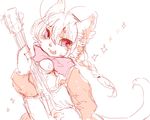  cat feline guitar hair kemono long_hair mammal musical_instrument open_mouth pipisan 