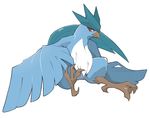  articuno avian blush claws feathers female feral legendary_pok&eacute;mon nintendo pok&eacute;mon pussy red_eyes simple_background sitting solo video_games white_background wide_hips wings サ～もん 