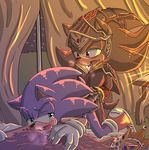  angelofhapiness armor bed blush breastplate cape clothing crown cum footwear gauntlets gloves green_eyes helmet male open_mouth red_eyes sex shadow_the_hedgehog shoes sonic_(series) sonic_the_hedgehog table tears tent visor 