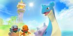  charmander lapras official_art pokemon pokemon_mystery_dungeon sky squirtle 