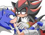  angelofhapiness bandage blush chest_tuft clothing footwear fur gloves green_eyes male red_eyes shadow_the_hedgehog shoes sonic_(series) sonic_the_hedgehog tuft 