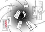  comic monochrome no_humans remilia_scarlet spiral touhou translation_request warugaki_(sk-ii) 