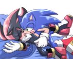  anal anal_penetration angelofhapiness blush clothing cum footwear gloves handjob male open_mouth penetration shadow_the_hedgehog shoes sonic_(series) sonic_the_hedgehog 