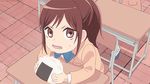  animated animated_gif brown_eyes brown_hair eating onigiri rice_ball sasha_braus school_uniform shingeki_no_kyojin shingeki_no_kyojin_junior_high 