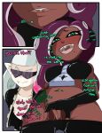  &lt;3 2019 5_fingers absurd_res animal_humanoid beauty_mark black_hair breasts cephalopod cephalopod_humanoid clothed clothing comic dark_skin dialogue duo english_text eyewear female fingering fingering_self green_eyes grin hair hi_res humanoid hypnosis inkling inuyuru long_hair marina_(splatoon) marine marine_humanoid masturbation midriff mind_control mollusk mollusk_humanoid navel nintendo nipple_bulge nipples octoling off_the_hook_(splatoon) open_mouth open_shirt pearl_(splatoon) pink_hair pussy pussy_juice short_hair smile splatoon sunglasses tattoo tentacle_hair tentacles text undressing vaginal vaginal_masturbation video_games 