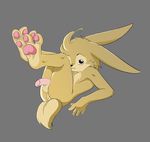  anus balls celestial digital_media_(artwork) flaccid lagomorph legs_up male mammal nude penis rabbit solo 