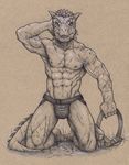  argonian bulge clothing deeplydisturbd dilf elder father feathers horn jockstrap male mature muscles parent pinup pose reptile sairaks scalie scrolls skyrim solo tasteful the_elder_scrolls traditional_media_(artwork) underwear video_games 