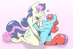  2015 anthro anthro_on_feral anthrofied backsash bestiality blue_eyes blush bon-bon breast_suck breastfeeding breasts cutie_mark duo equine female feral friendship_is_magic fur hair horse incest interspecies male mammal multicolored_hair my_little_pony nipples nude parent pony simple_background size_difference smile sucking 