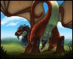  anus artonis balls dragon fur furred_dragon knot male penis precum tagme wings 